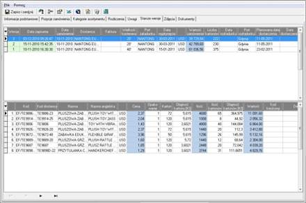 Manager Importu - Historia zmian zamówienia